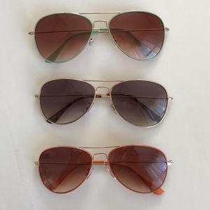 Aviator sunglasses 3-pack